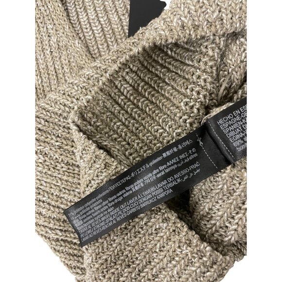 Massimo Dutti Womens Sweater Vest Small S Taupe Chunky Knit V-Neck 5776/669 NWT - Picture 10 of 15